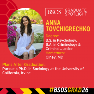 BSOS Graduate Spotlight baseball card of Anna Tovchigrechko