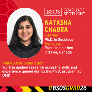 BSOS Graduate Spotlight baseball card of Natasha Chabra