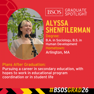 BSOS Graduate Spotlight baseball card of Alyssa ShenFilerman
