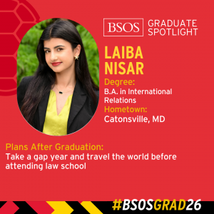 BSOS Graduate Spotlight baseball card of Laiba Nisar