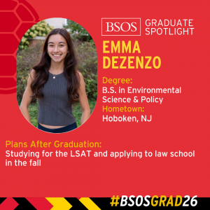 BSOS Graduate Spotlight baseball card of Emma Dezenzo