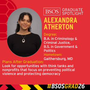 BSOS Graduate Spotlight baseball card of Alexandra Atherton