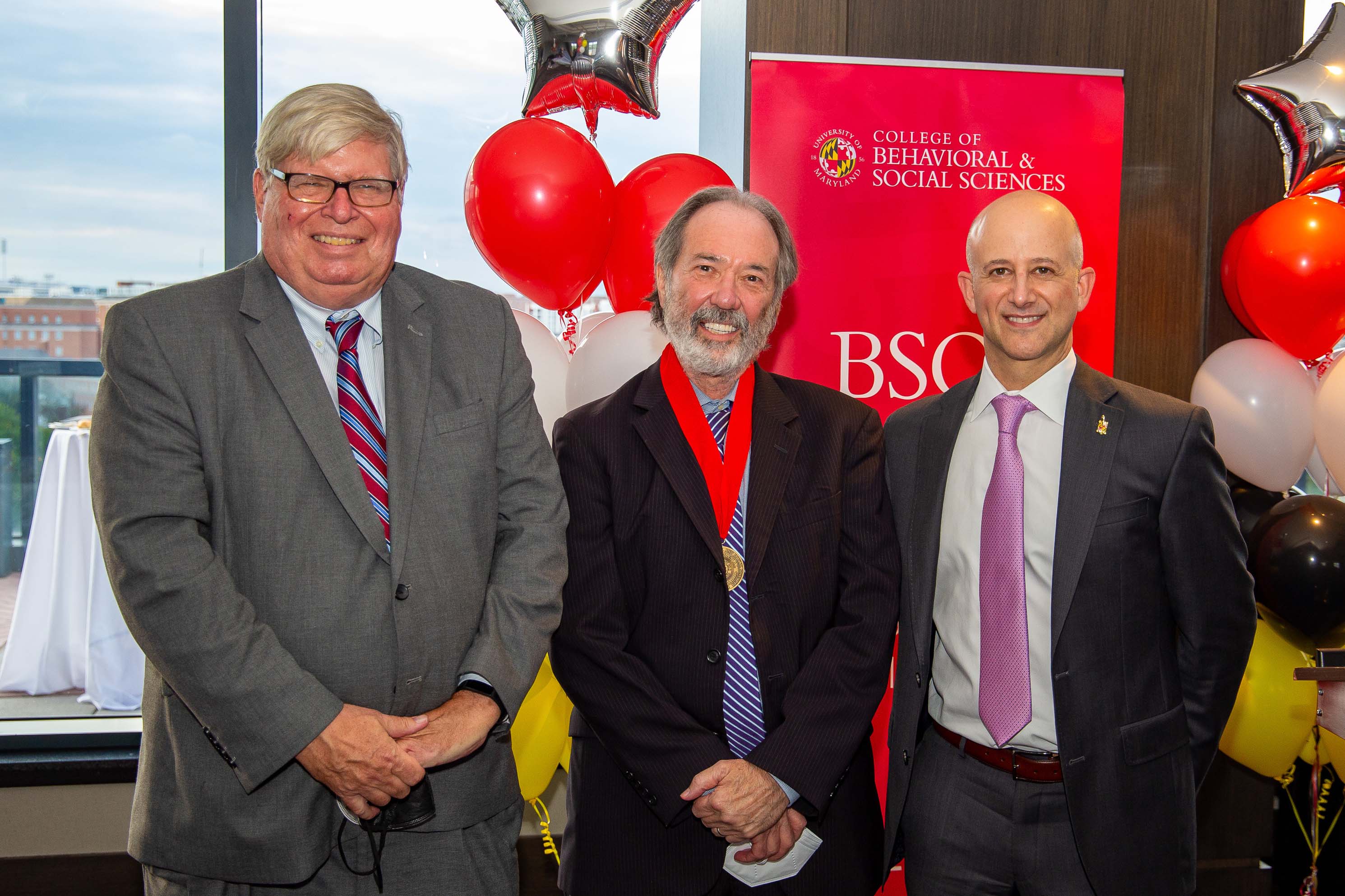 From left to right; Greg Ball, Wayne McIntosh, and Paul Mandell at a celebration in 2021