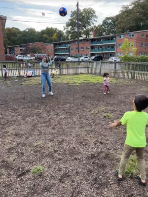 Julia Schwartz playing ball
