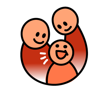 logo with parents and a baby