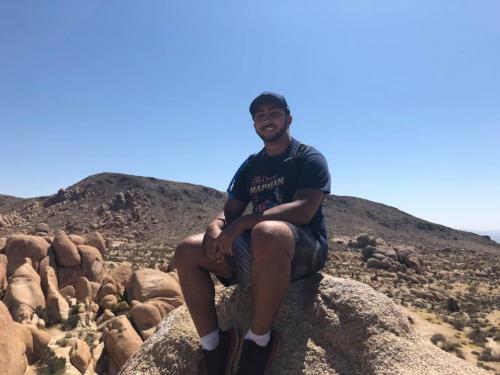 Andrew Morris exploring Joshua Tree National Park