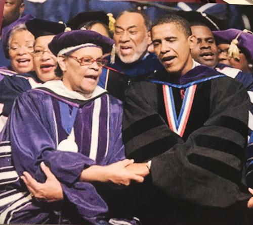 Charlene Drew Jarvis with Obama