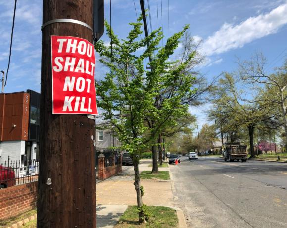 "Thou Shalt Not Kill" Poster