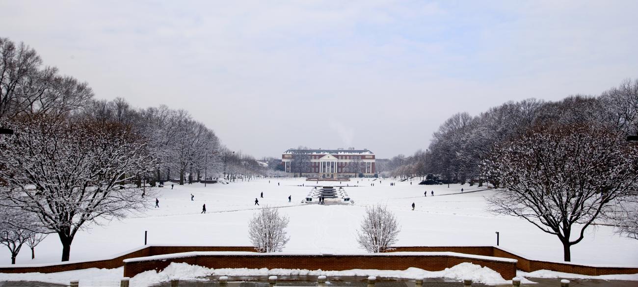 Snowy Mall scene