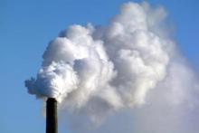 Carbon emissions from a smoke stack